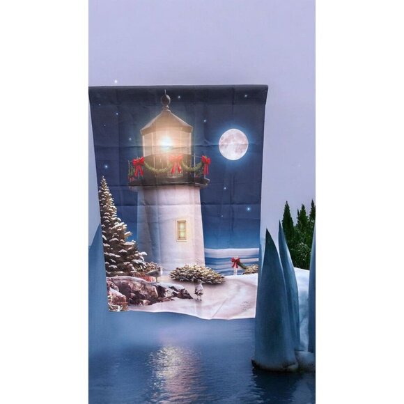 Briarwood Lane The Endless Night Winter House Flag 28" x 40 (EUC) - Picture 1 of 2